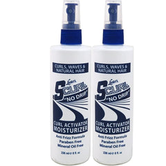 Luster's S-Curl front packaging showing label and 8oz bottle benefit tidy storage