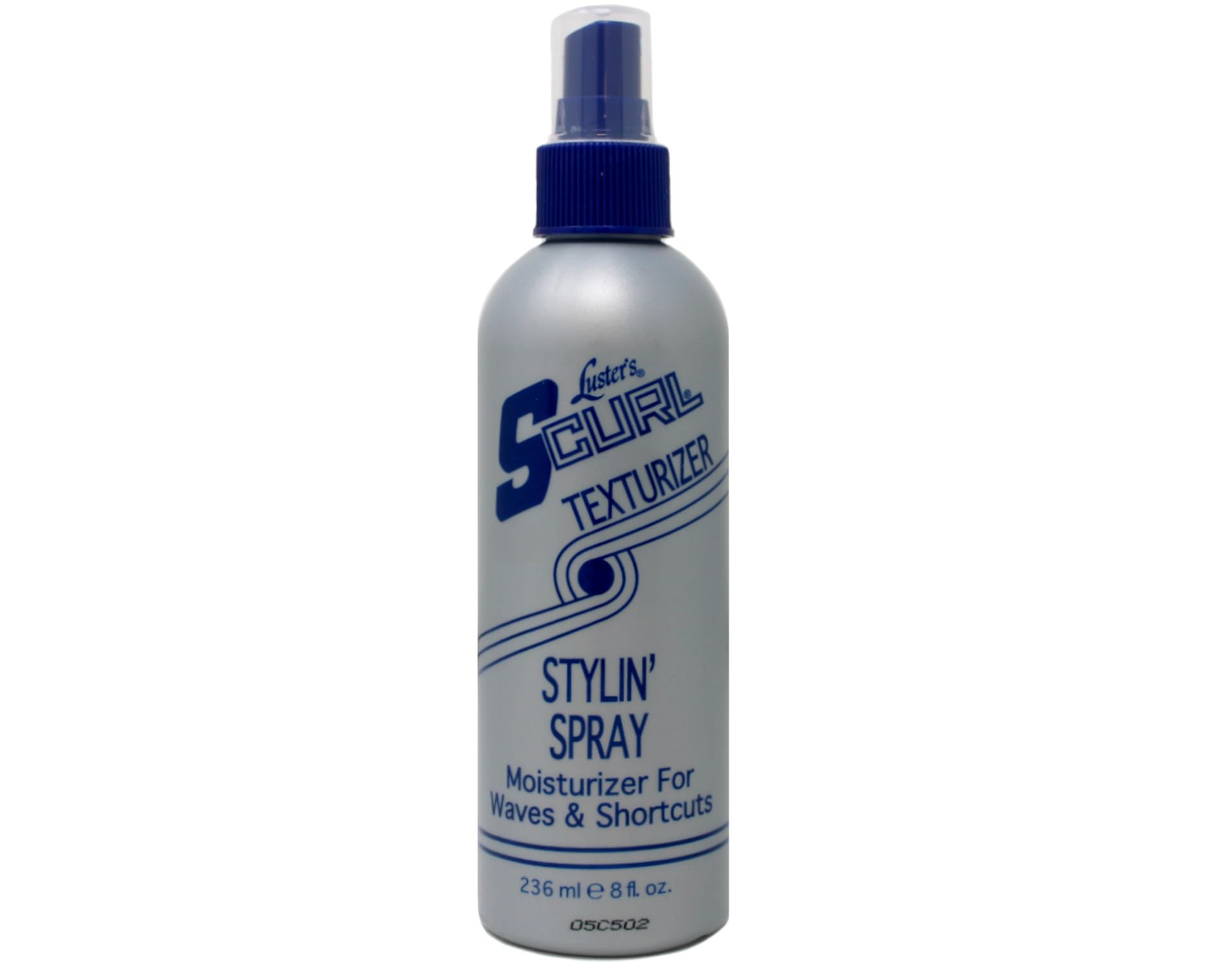 Luster's pump nozzle detail highlighting easy mist application benefit