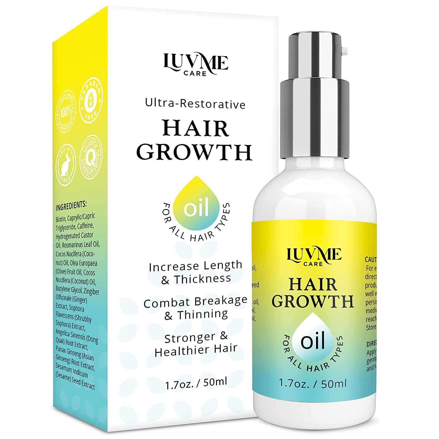 Luv Me Care front packaging showing bottle and label for easy identification and benefits