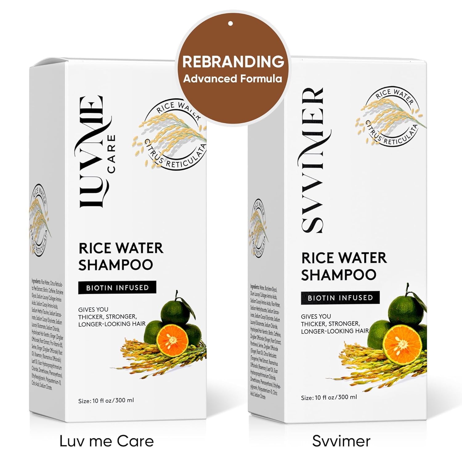Luv Me Care shampoo staged in bathroom for daily routine and fresh scent