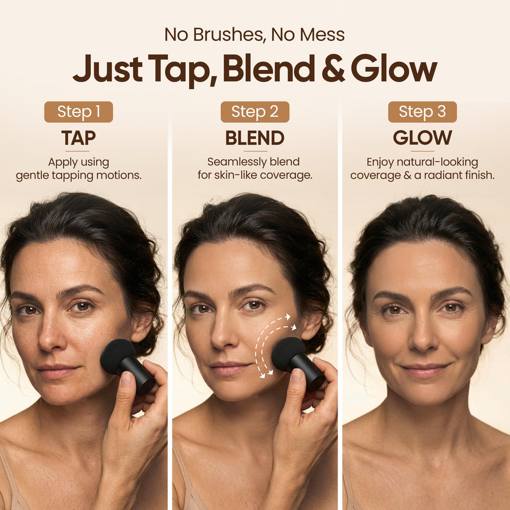 LUVIE swipe of Ivory shade on skin showing natural even coverage
