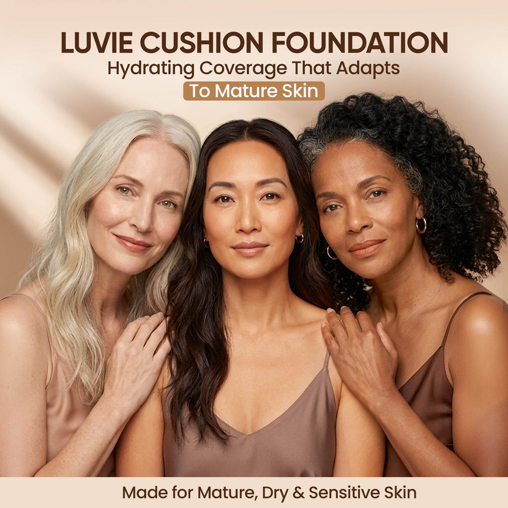 LUVIE in morning routine setting adds instant dewy radiance