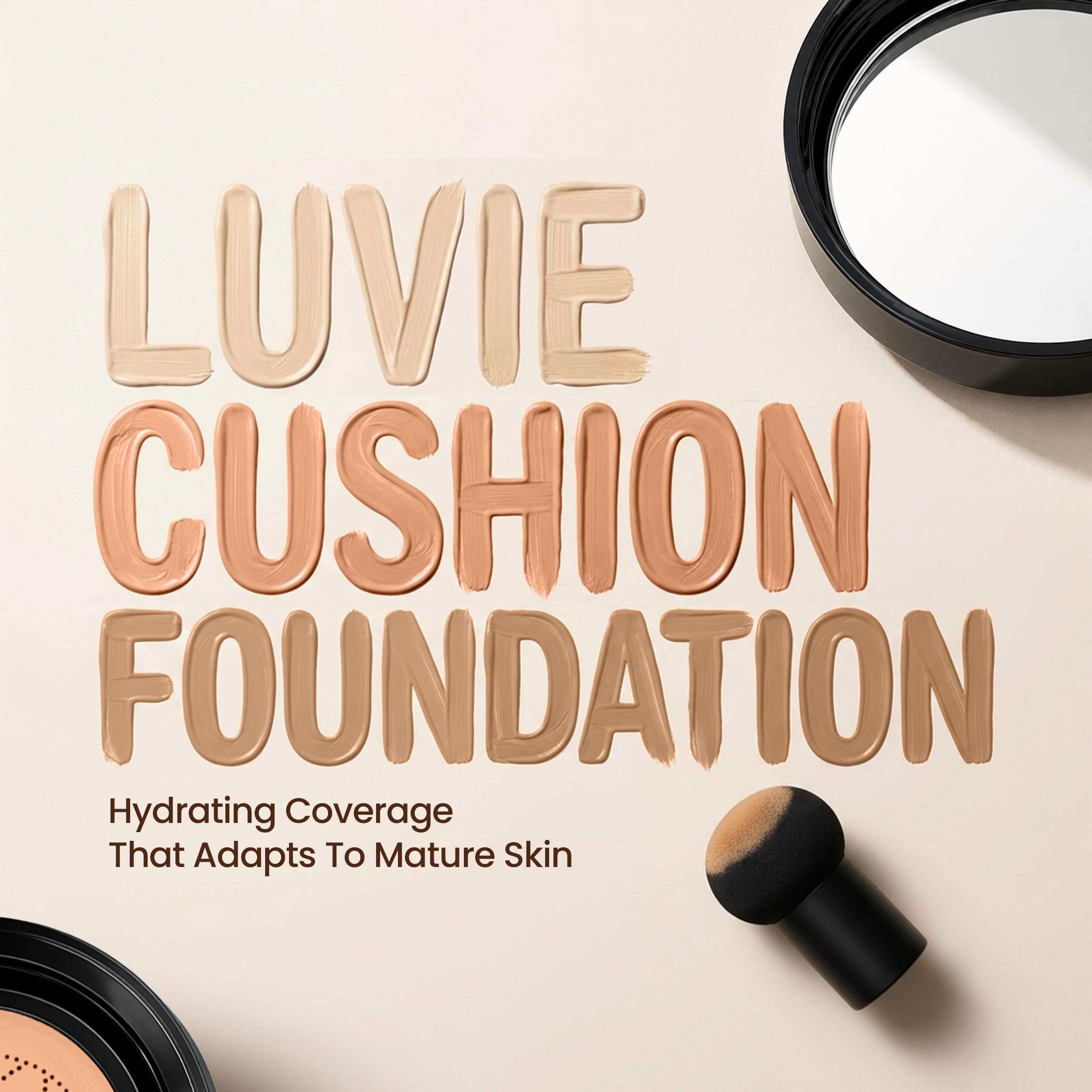 LUVIE packaging label close-up showing vegan cruelty-free formulation