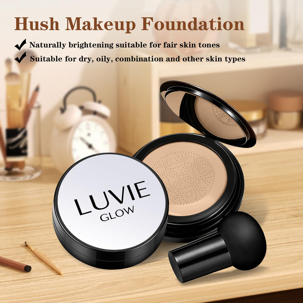Luvie Glow cushion texture swatch, smooth blendability and hydration