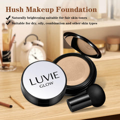 Luvie Glow cushion texture swatch, smooth blendability and hydration