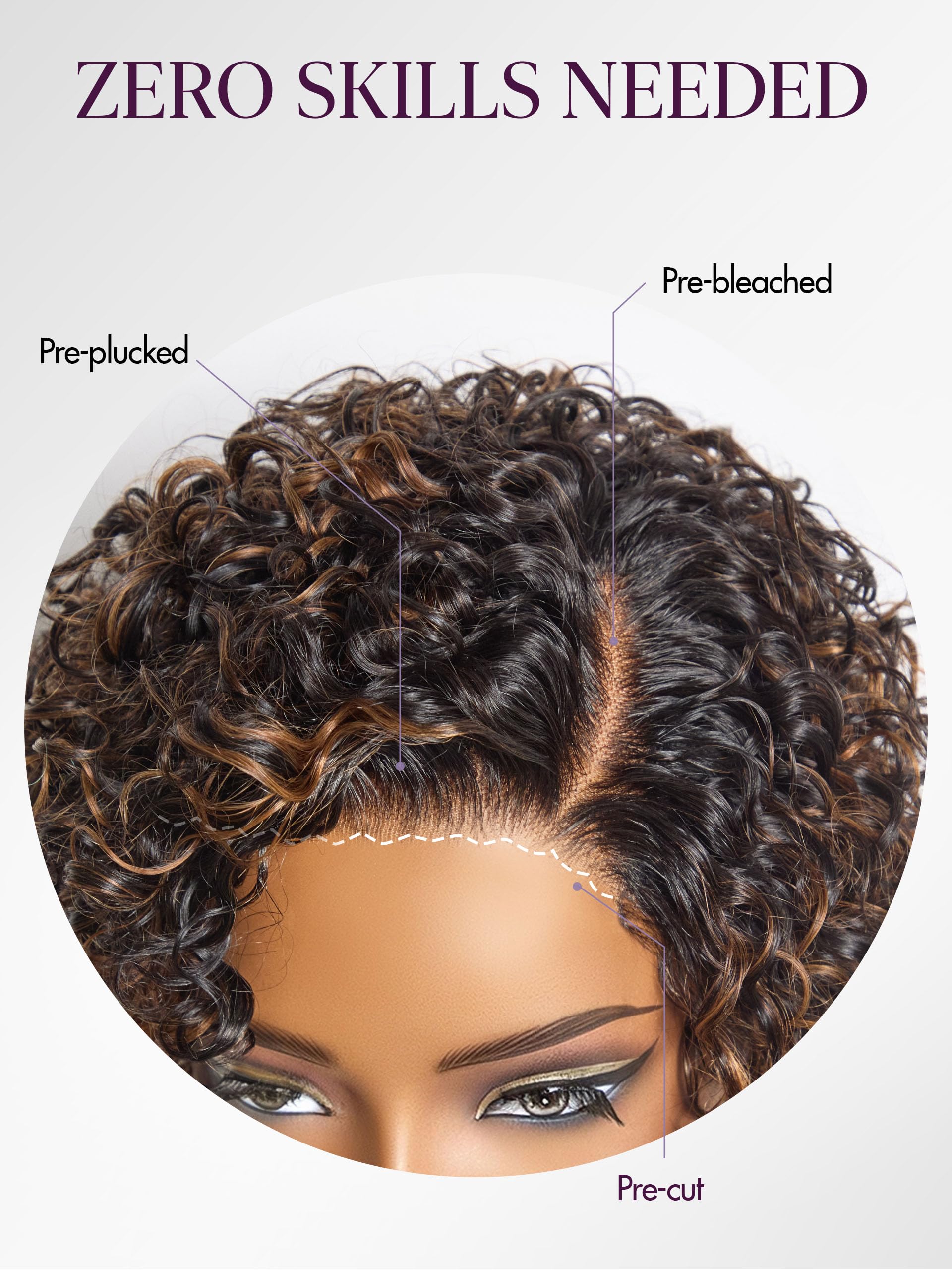 LUVME back nape profile displaying neat short cut and low-bulk comfort
