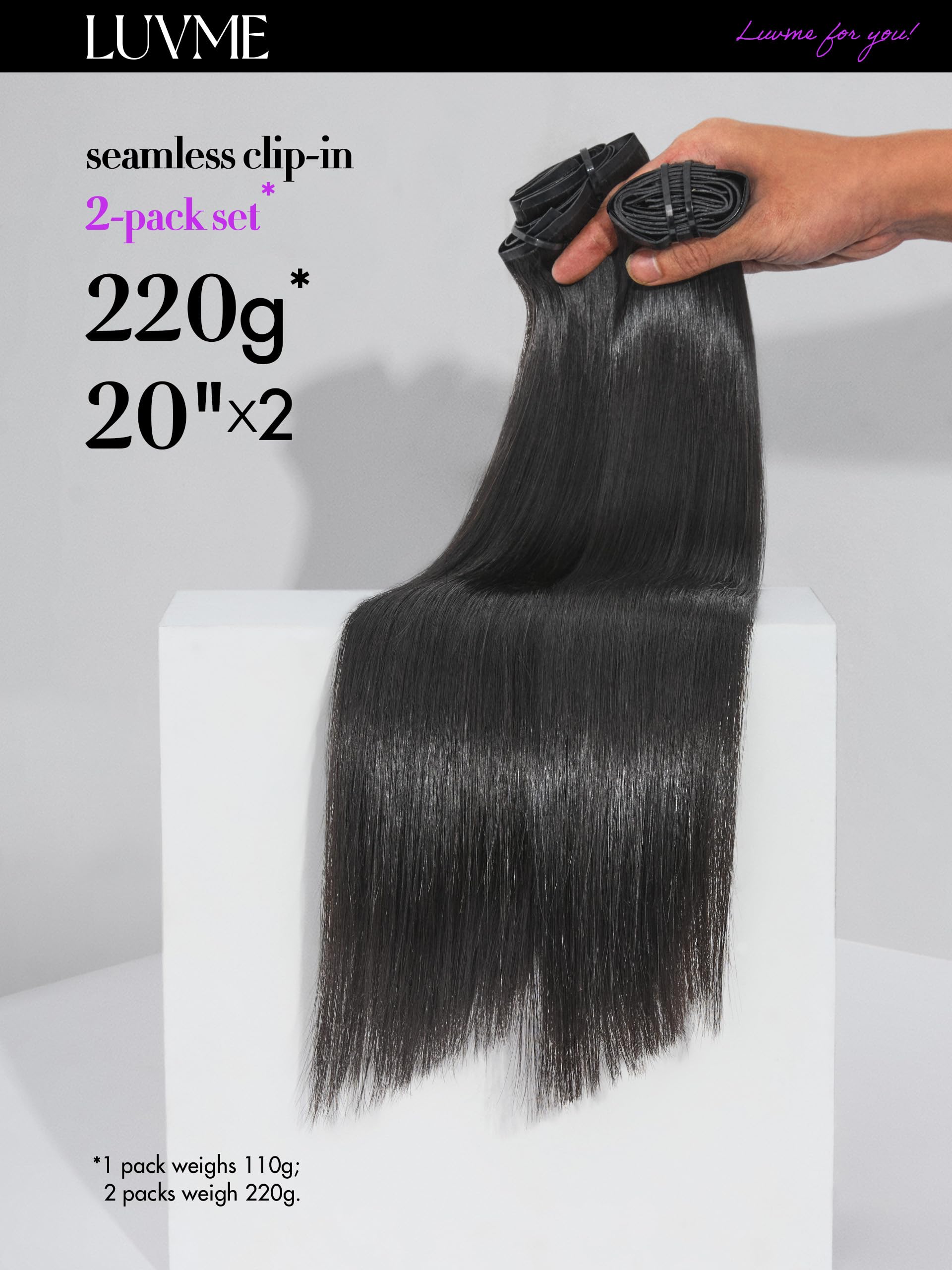 LUVME close-up weft detail demonstrating thin PU weft for invisible blend