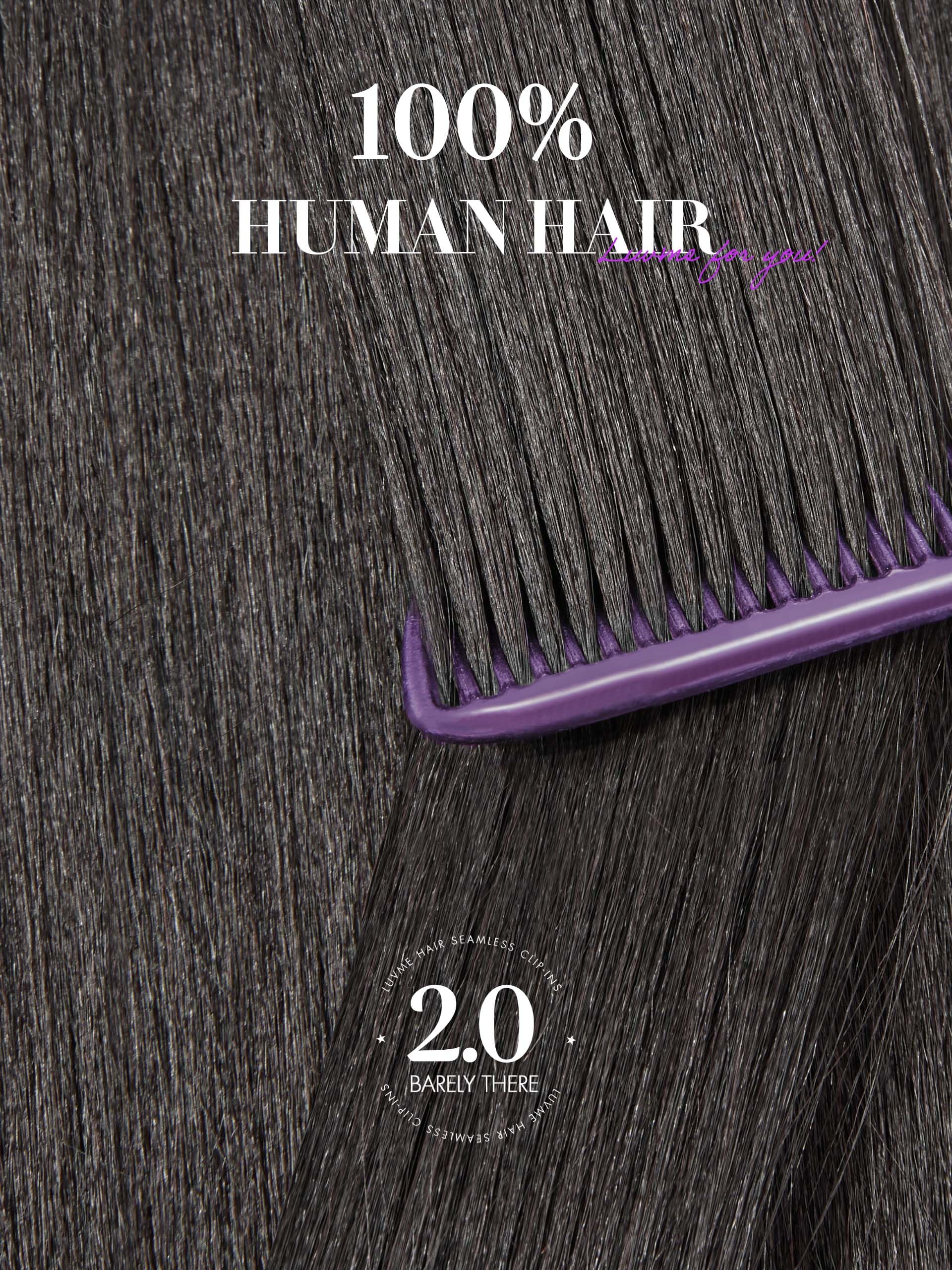 LUVME extensions held in hand showing weight and lightweight comfort