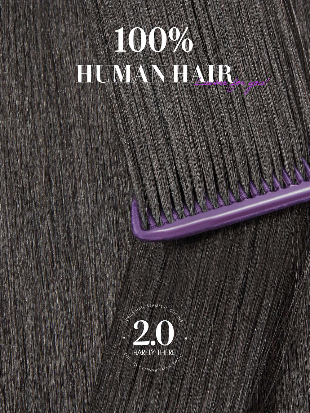 LUVME extensions held in hand showing weight and lightweight comfort