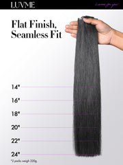 LUVME yaki straight strand texture showing soft, natural-looking finish