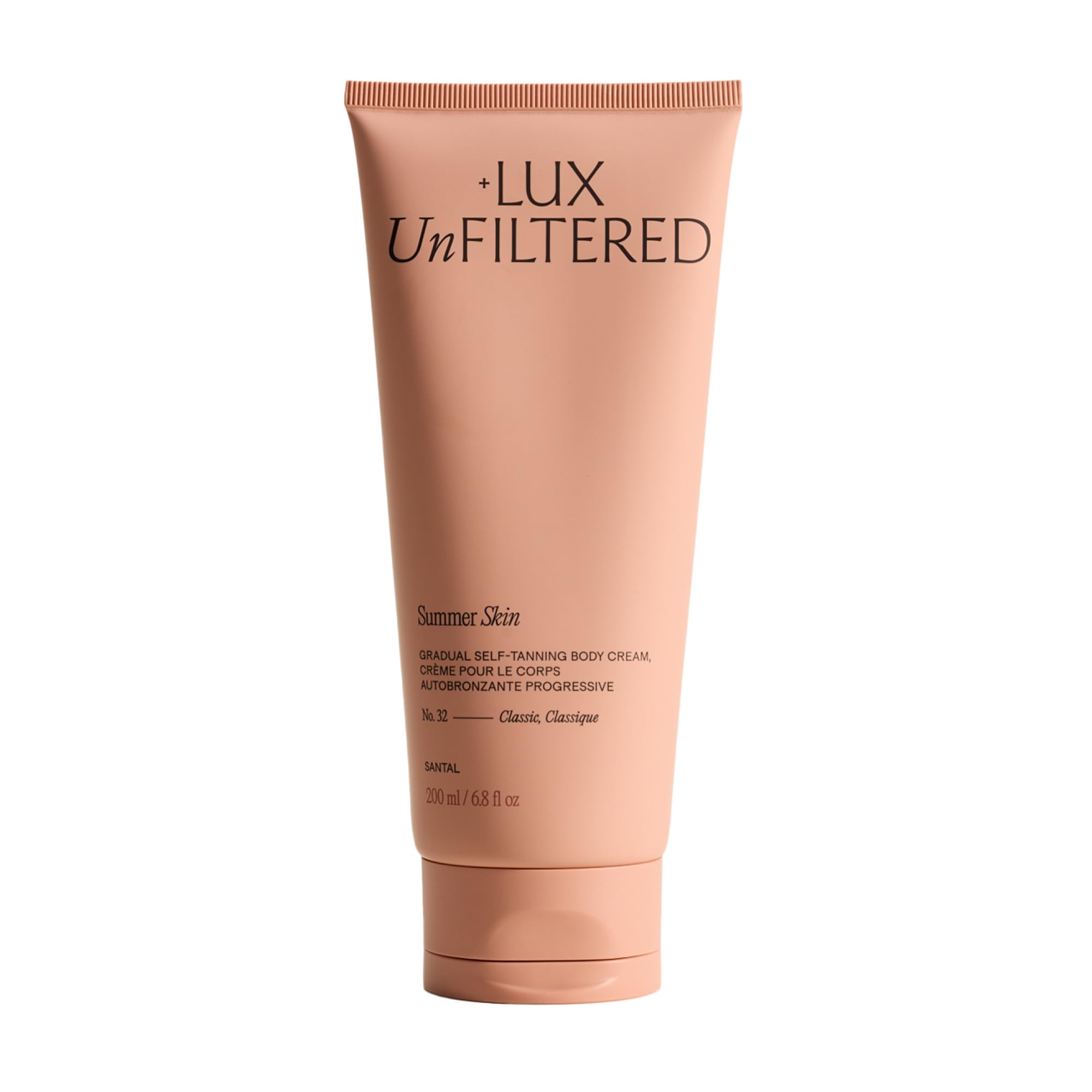 Lux Unfiltered front packaging showing bottle and benefits