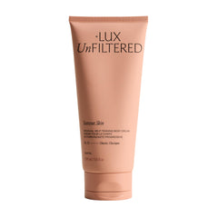 Lux Unfiltered front packaging showing bottle and benefits