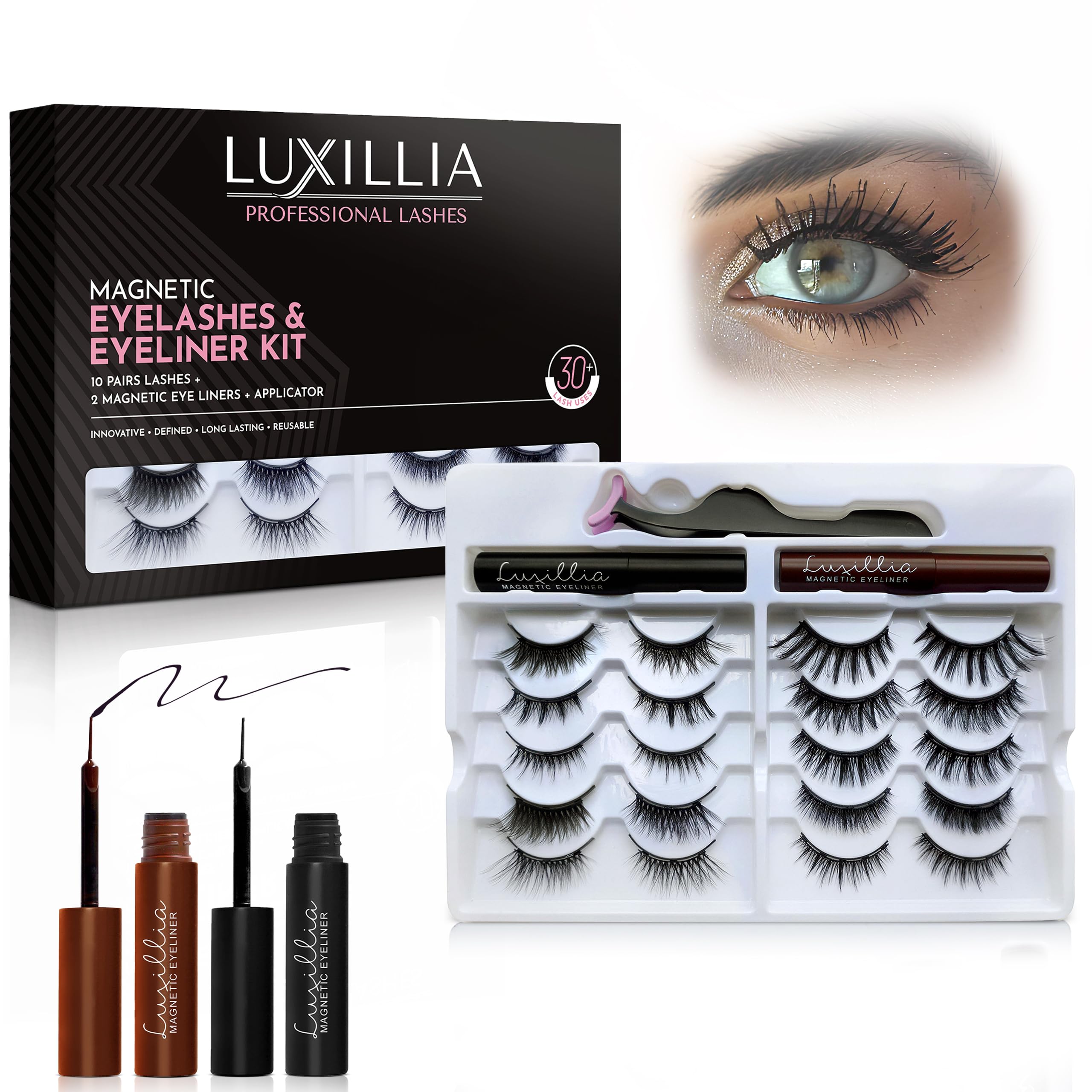 Luxillia front packaging showing full kit, perfect for quick, complete lash looks