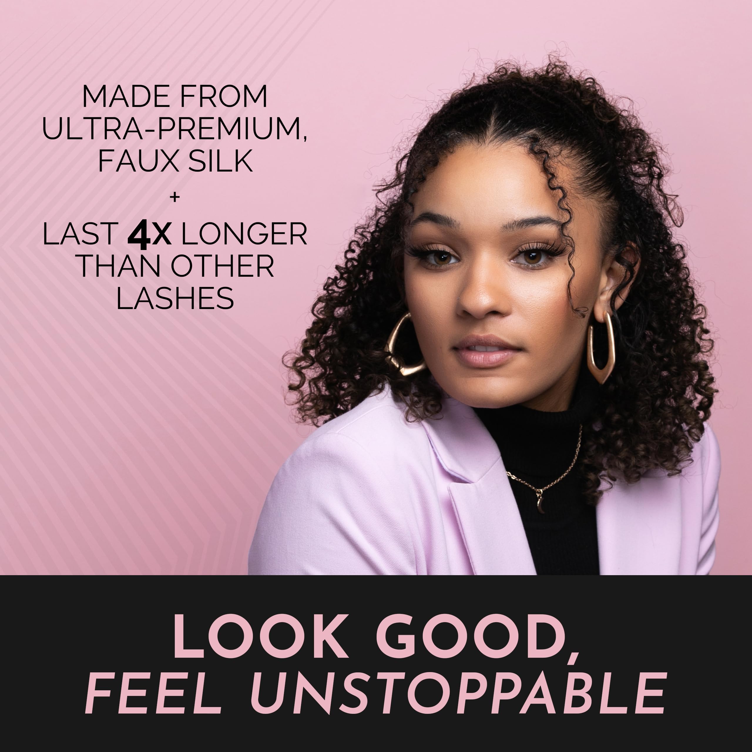 Luxillia lashes on model evening look delivering bold volume for night events