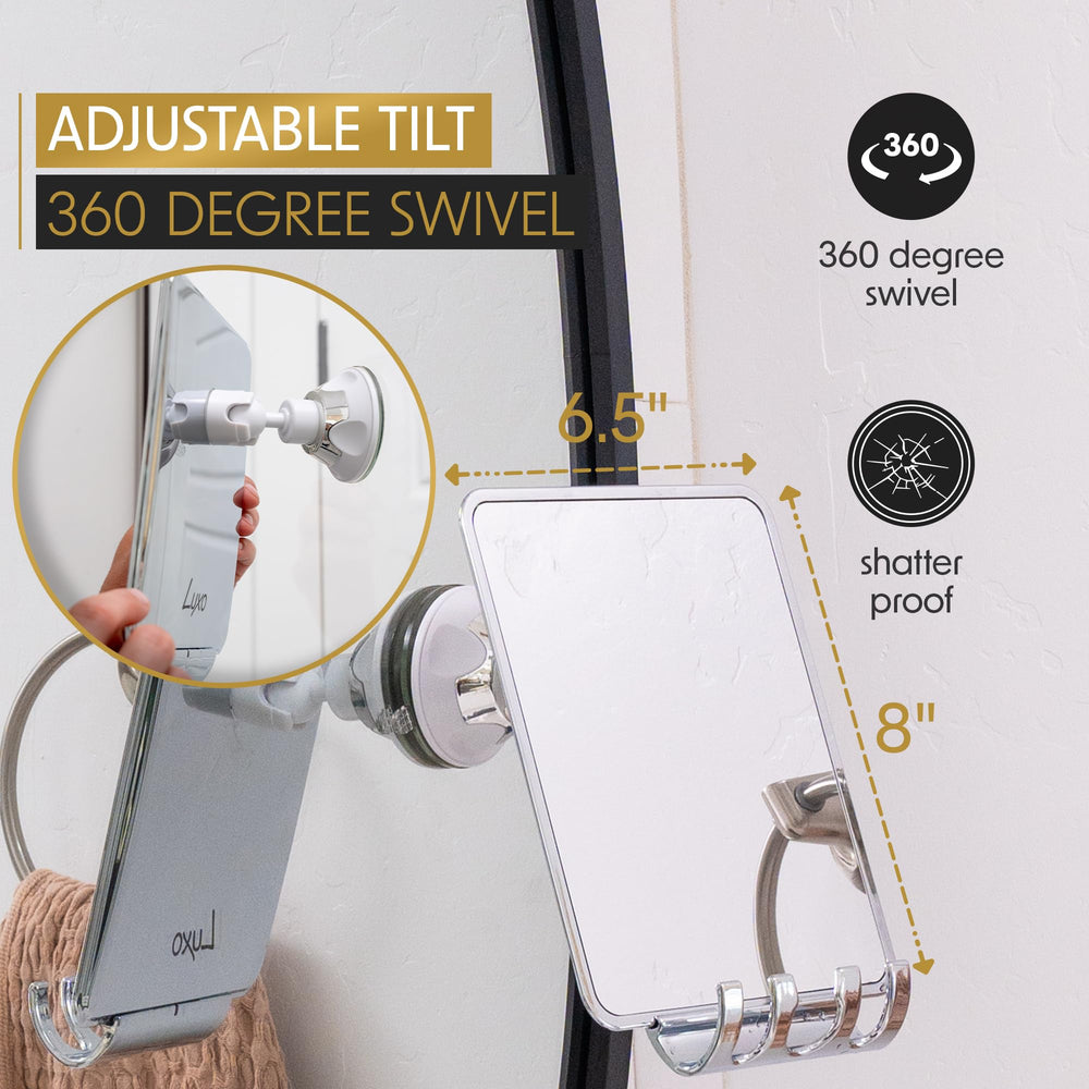 Luxo removable razor holder holding a razor for easy access and organized grooming