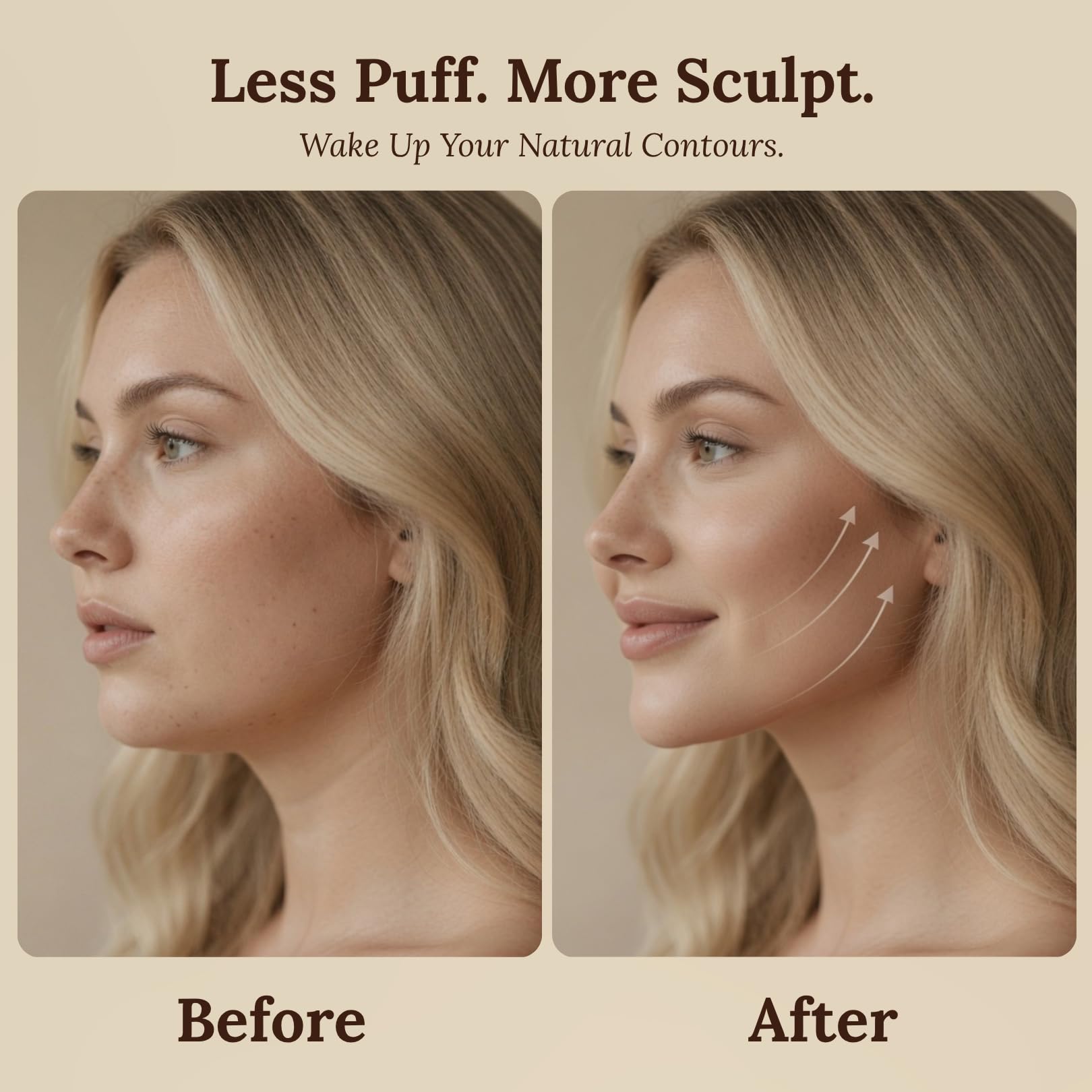 LUXR brush contour angle demonstration following jawline benefit: precise facial contact