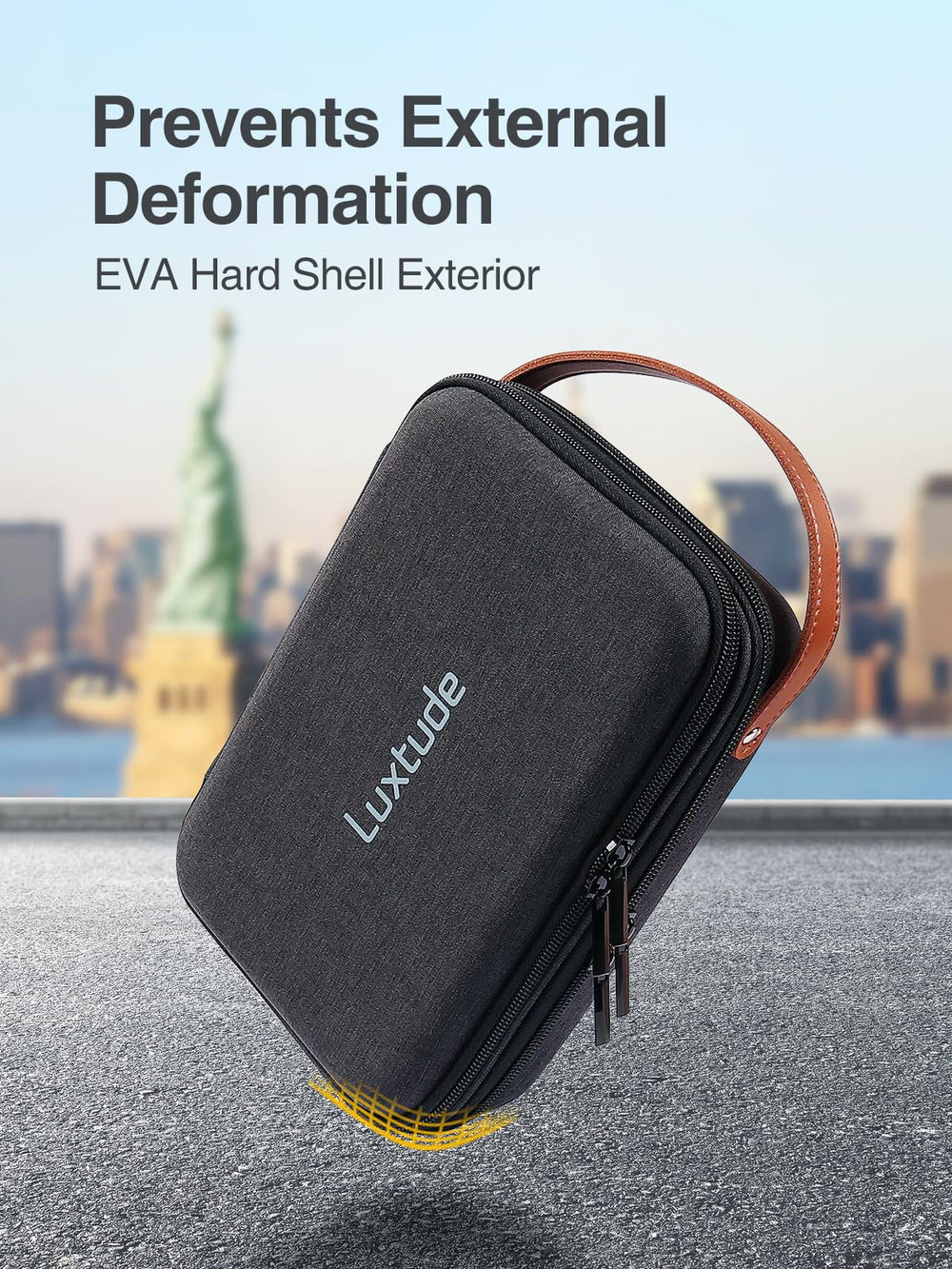 Luxtude top mesh pockets with blades showing tidy, visible storage