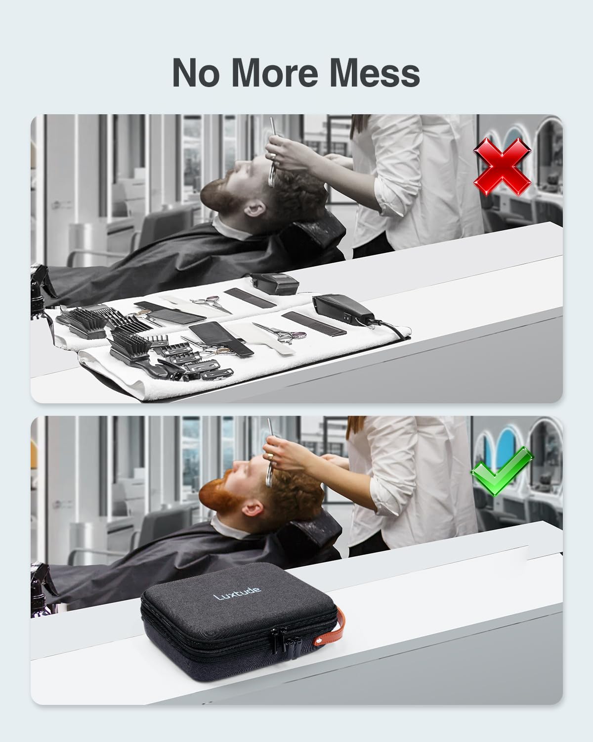 Luxtude zipper lid compartment storing screws and manuals for safety