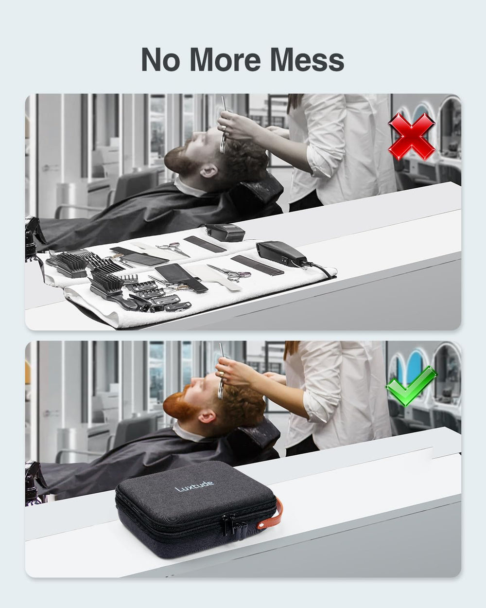 Luxtude zipper lid compartment storing screws and manuals for safety