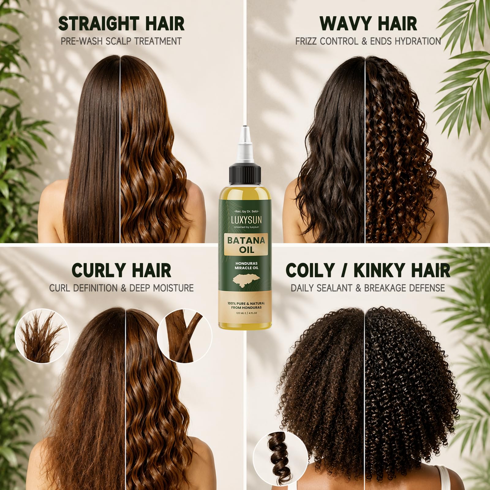 LUXYSUN precision tip applying oil to hairline for targeted care
