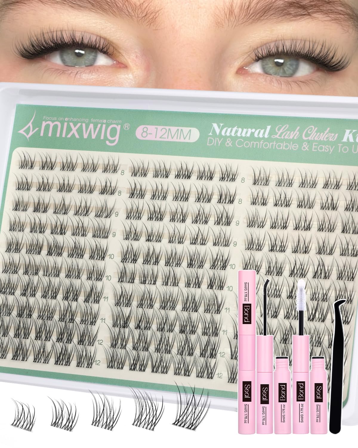 Lvmixwig front packaging showing kit components and easy use benefit