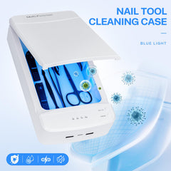 LXIANGN open with nails scissors and tweezers inside demonstrating tool fit