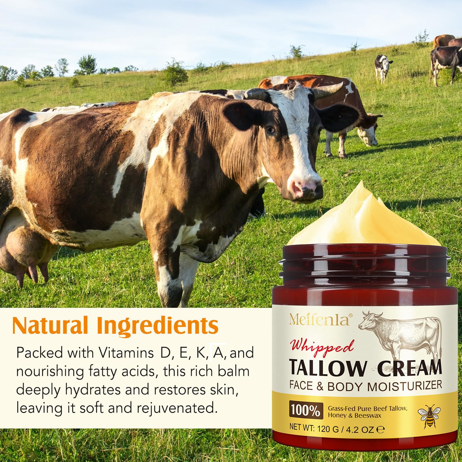 Lxitian smooth tallow cream texture close-up for rich absorption benefit