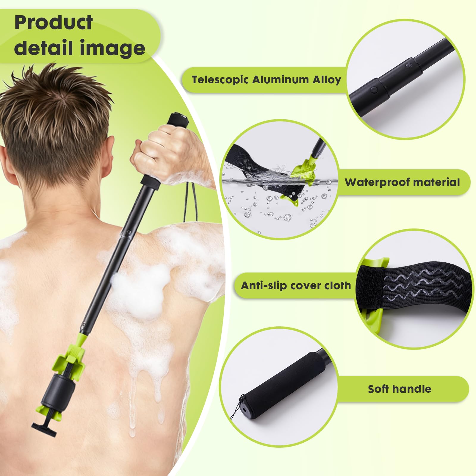 LYIGEOL in bathroom setting showing independent use and ergonomic benefit