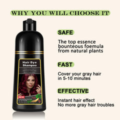 lymznus applying dye shampoo to dry hair for simple gray coverage