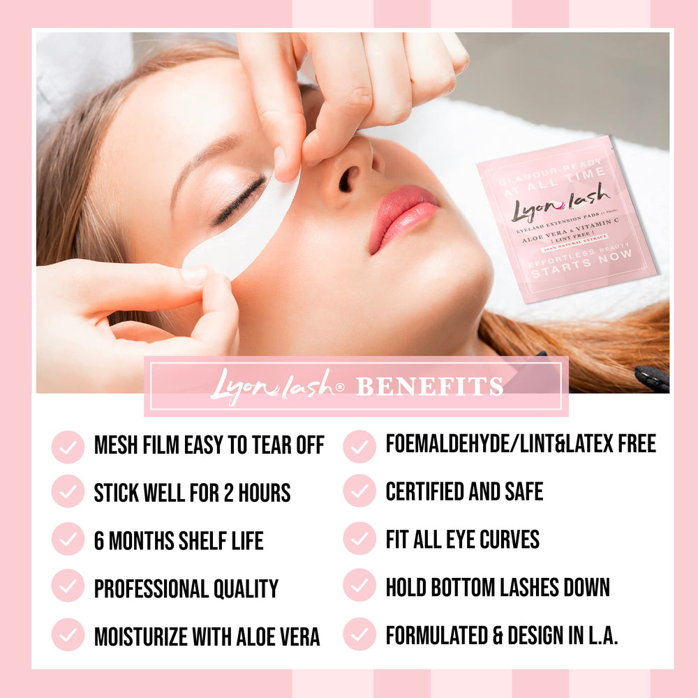 Lyon Lash hydrogel close-up texture showing moisture and lint-free surface for comfort