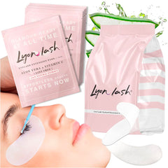 Lyon Lash front packaging showing 100 pairs and professional branding, clear storage benefit
