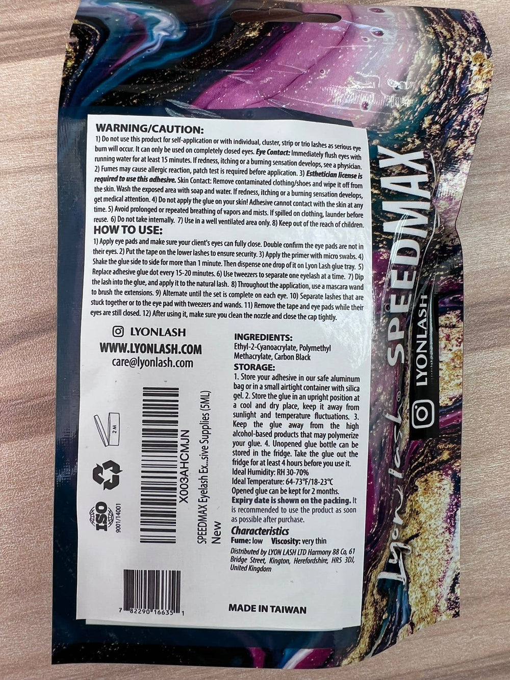 Lyon Lash bottle within a pro kit showing compatibility for volume extension workflows