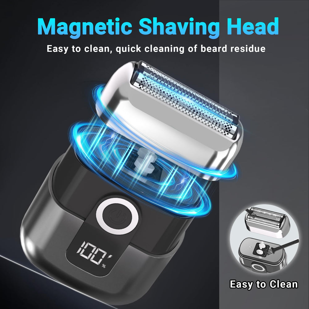 LYRSLF razor held in hand to show compact size and easy handling benefit