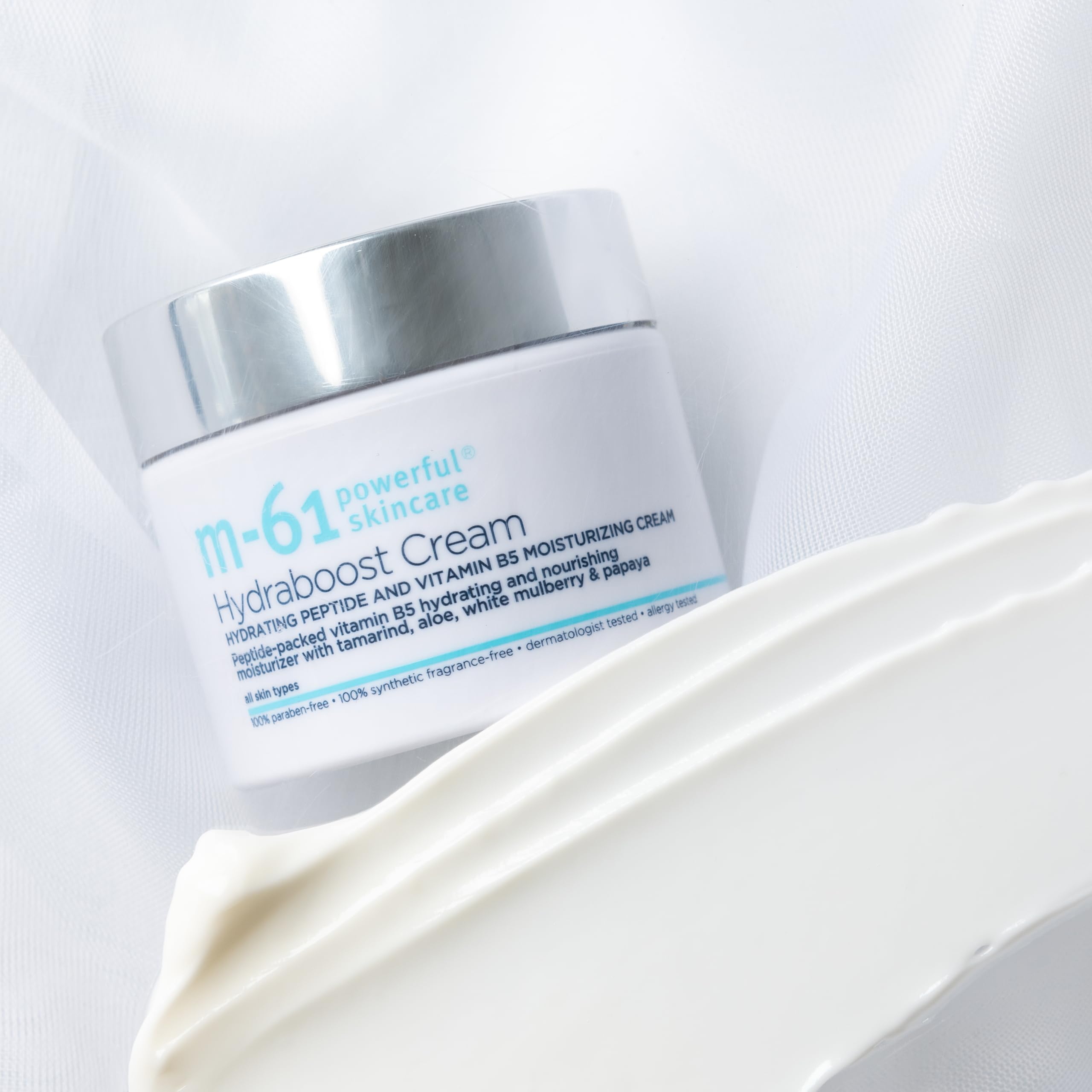 m-61 natural ingredients photo with tamarind and aloe, highlights soothing properties