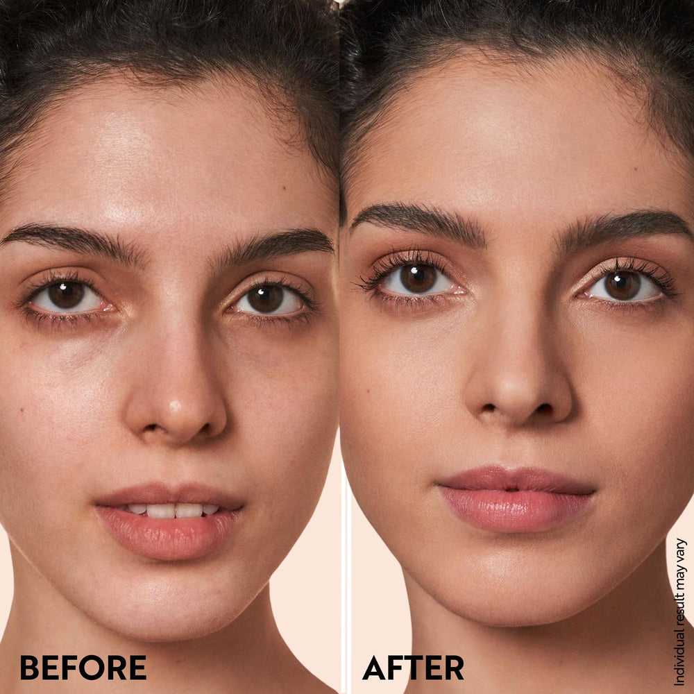 M. Asam applied on skin close-up illustrating coverage and natural matte benefit