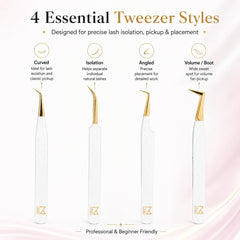 M brand tweezer isolating a single lash for precise extension placement benefit: accuracy