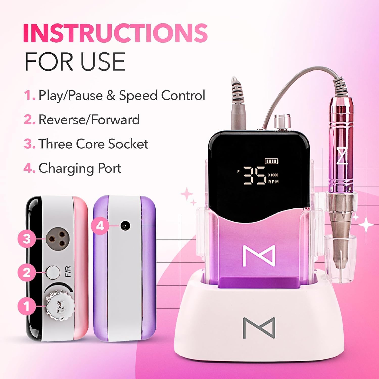 M Mase aluminum handpiece close-up highlighting durable casing benefit: corrosion resistance