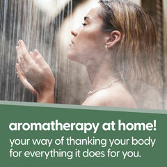 M3 Naturals eucalyptus tablet placed on shower floor releasing steam for a spa-like benefit