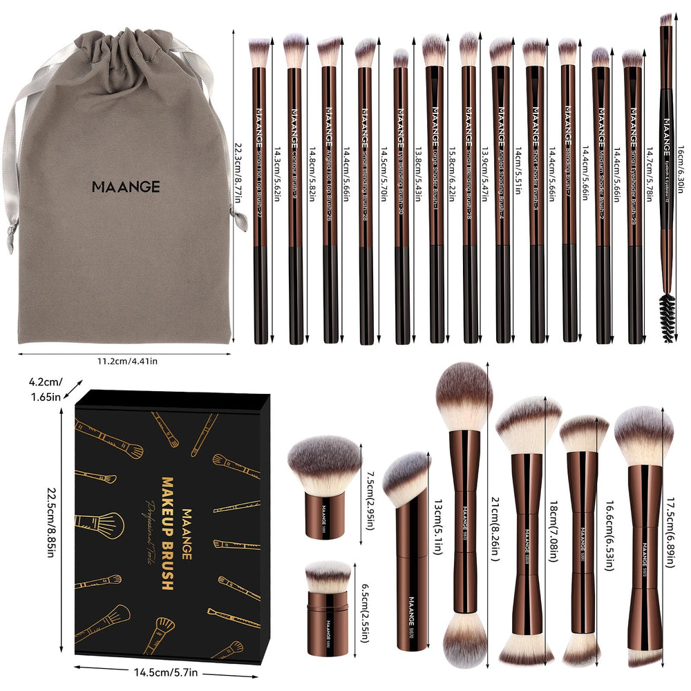 MAANGE bristle texture detail highlighting soft synthetic fibers for gentle blending