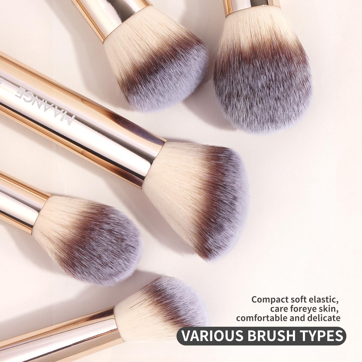 MAANGE bristles texture macro showing soft, dense fibers for smooth application