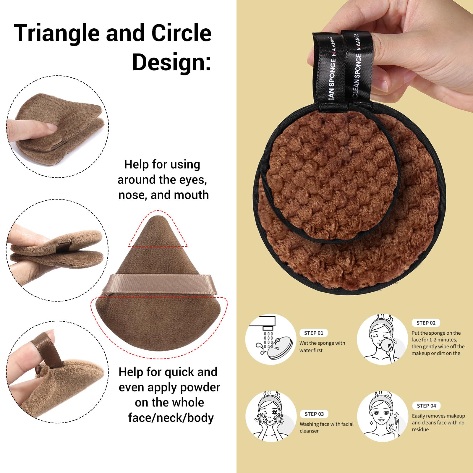MAANGE brush applying foundation demonstrating smooth, even coverage benefit