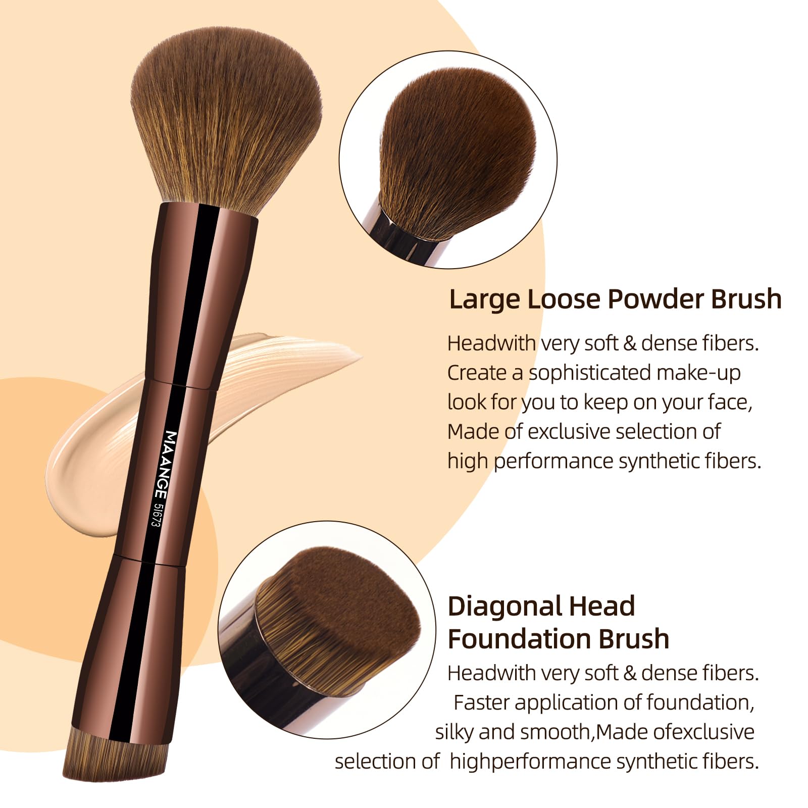 MAANGE brush applying foundation for seamless coverage and professional finish