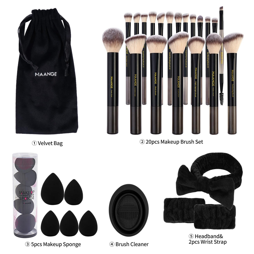 MAANGE close-up of soft synthetic bristles highlighting smooth texture and even pickup