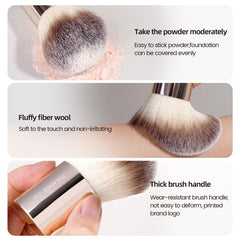 MAANGE double-ended kabuki close-up highlighting versatility for cream and powder