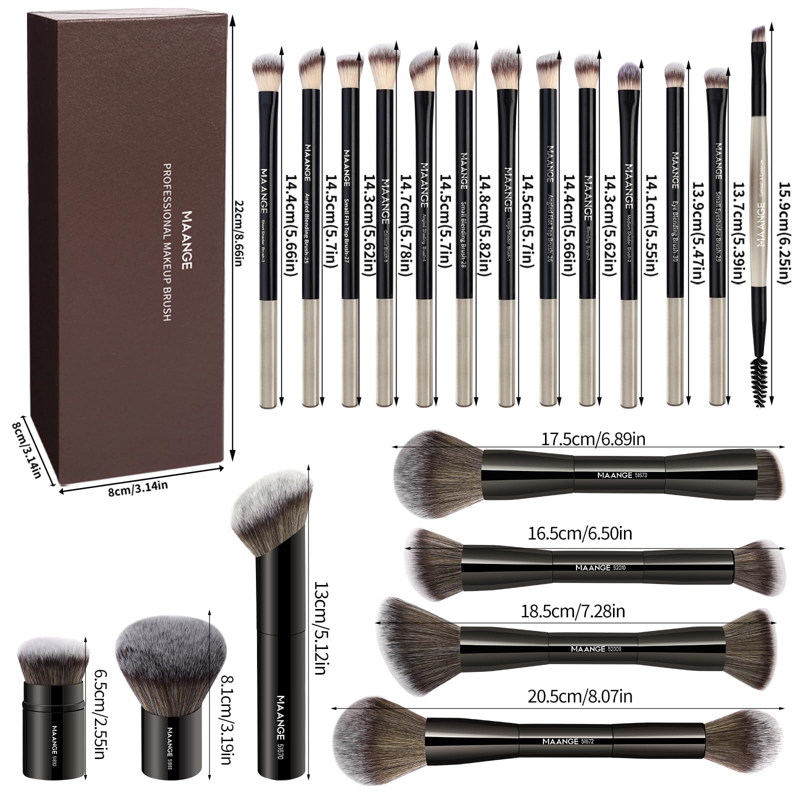 MAANGE eye brush applying shadow for precise color placement and control