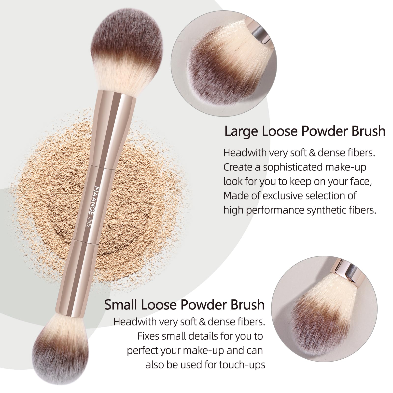 MAANGE array of eye brushes arranged to show variety for blending, shading, and lining