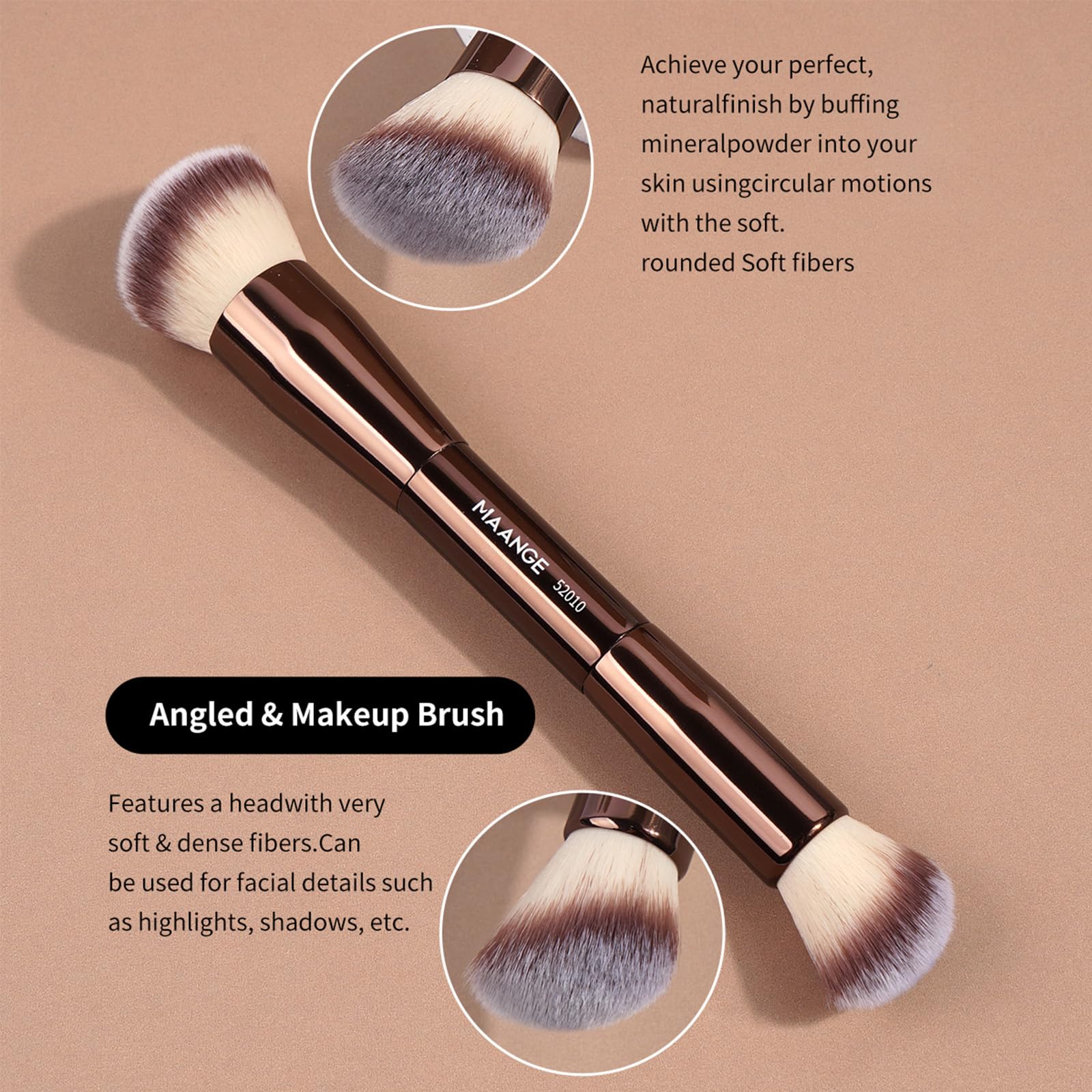 MAANGE eye brushes detail and texture showing fine tips for precise shadow work