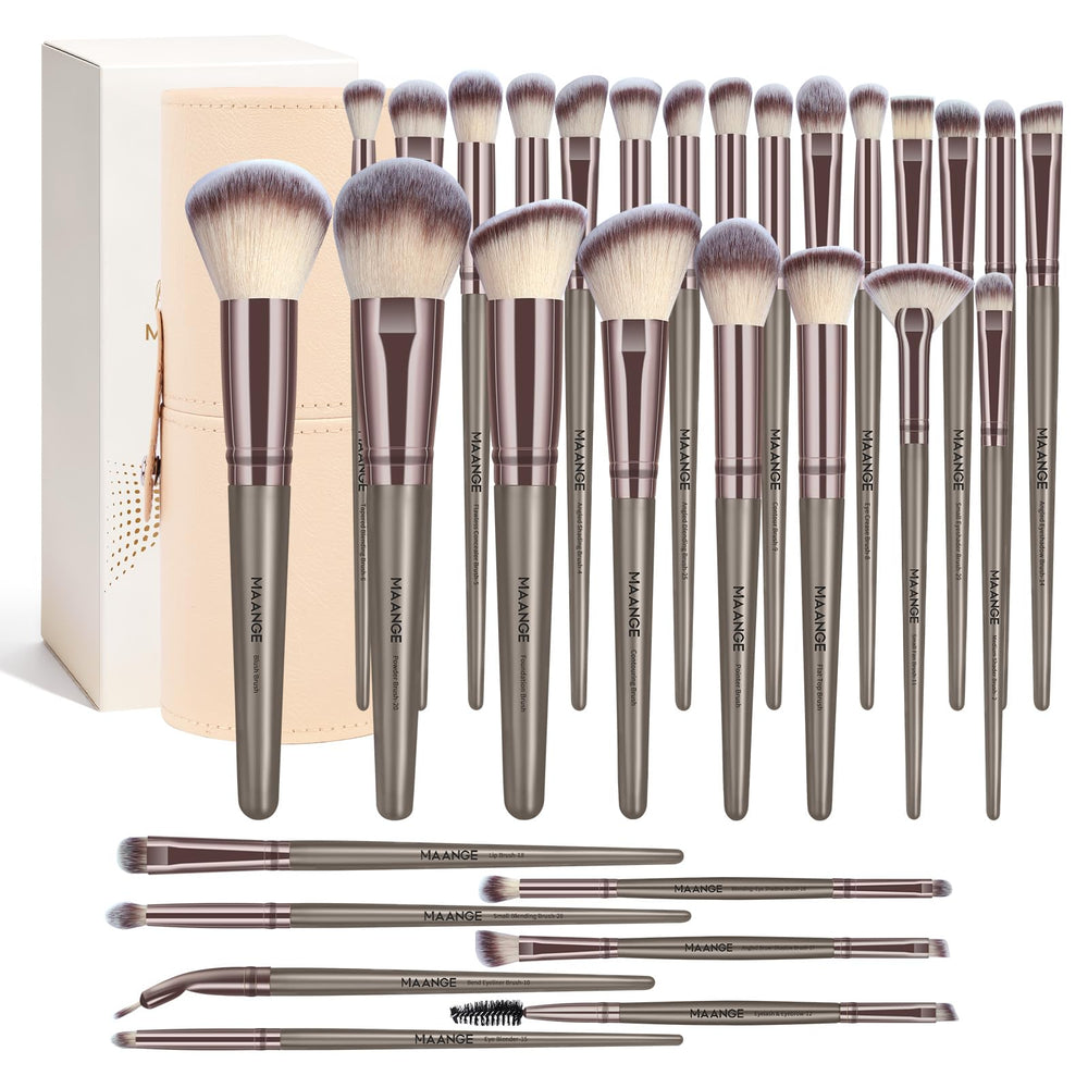 MAANGE front packaging champagne showing complete set and case, ready to gift