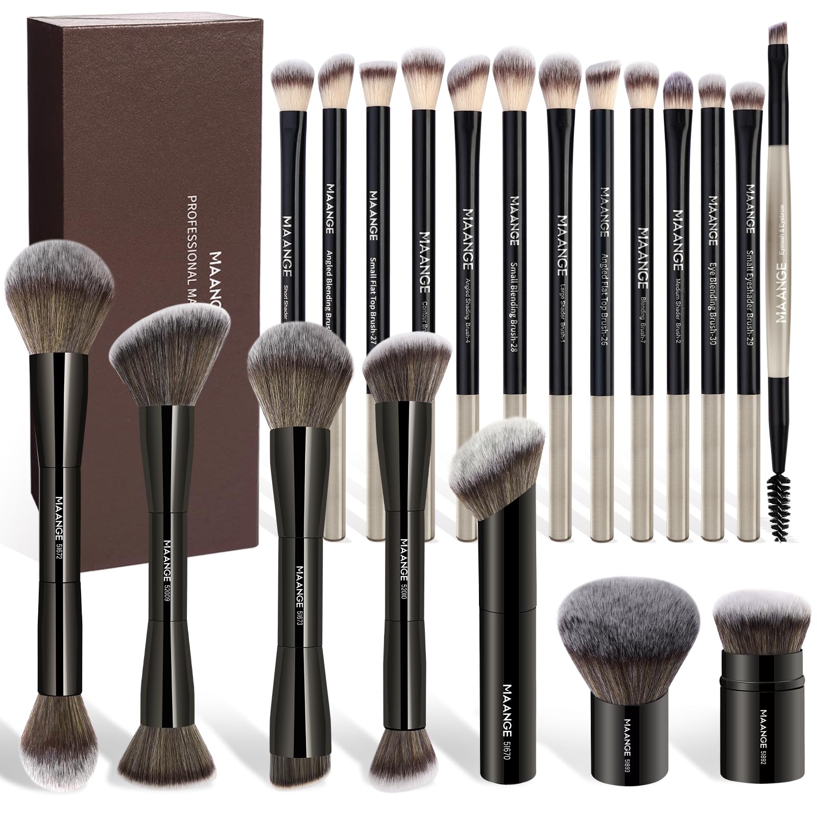 MAANGE front packaging showing complete 20-piece set and gift box benefit organization