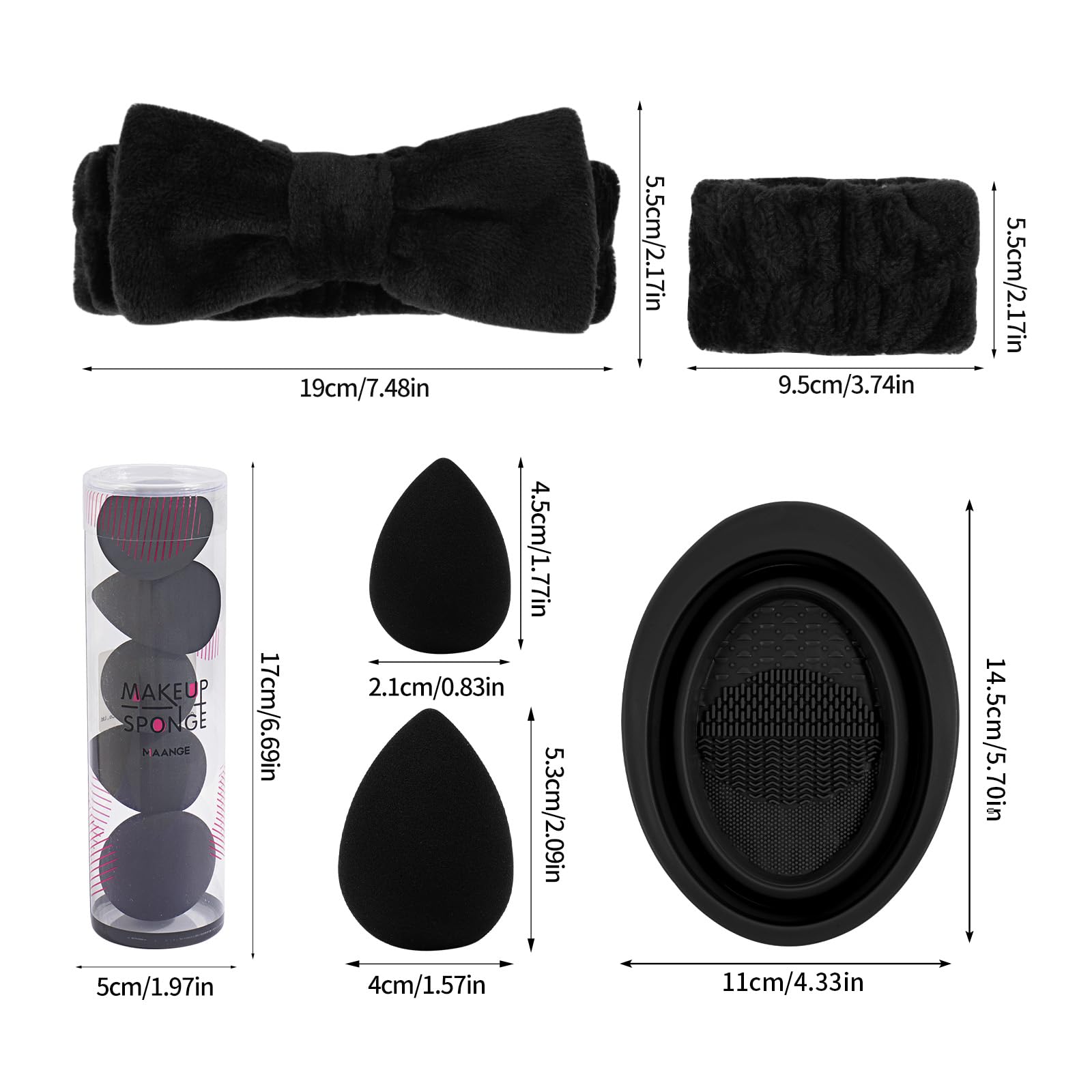 MAANGE travel-ready bag packed in a suitcase for convenient beauty touch-ups